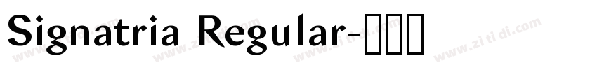 Signatria Regular字体转换